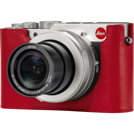 Кожаный защитный футляр для Leica D-LUX 7, красный img 1