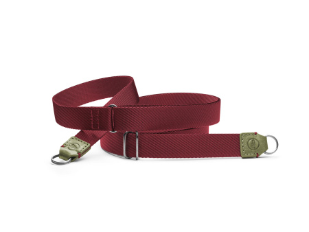 Carrying Strap for D-Lux 8, fabric, leather, olive – burgundy img 0