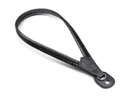 Wrist Strap, leather, braided, black img 0